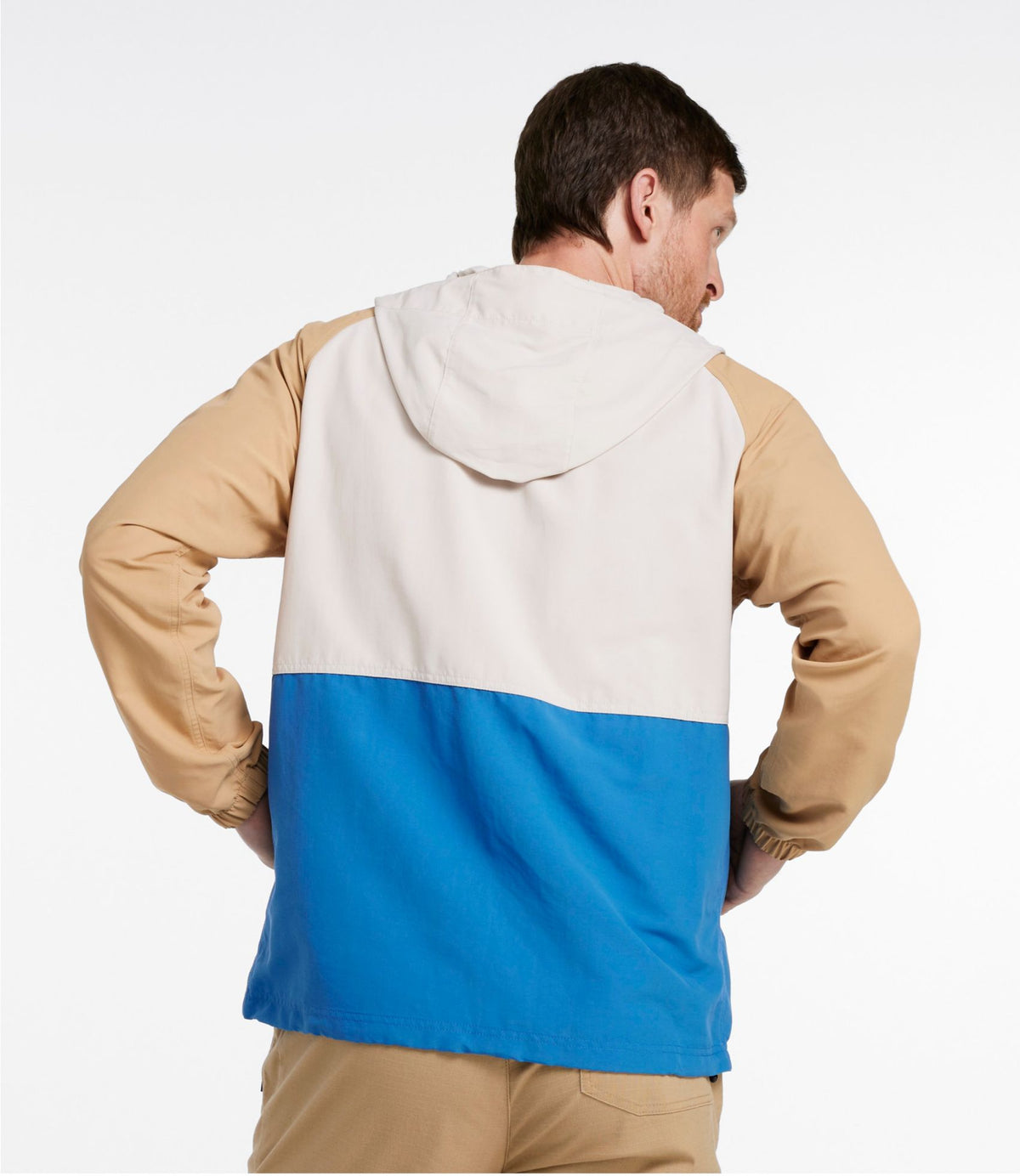 L.L.Bean Men's Mountain Classic Anorak, Multi-Color Shore/Iron