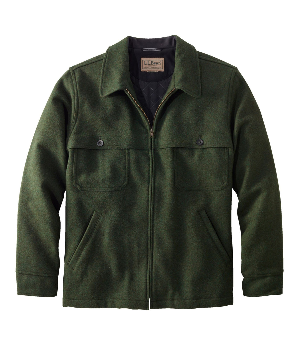 L.L.Bean Men's Maine Guide Zip-Front Jac-Shirt with PrimaLoft Loden