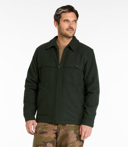 L.L.Bean Men's Maine Guide Zip-Front Jac-Shirt with PrimaLoft Loden