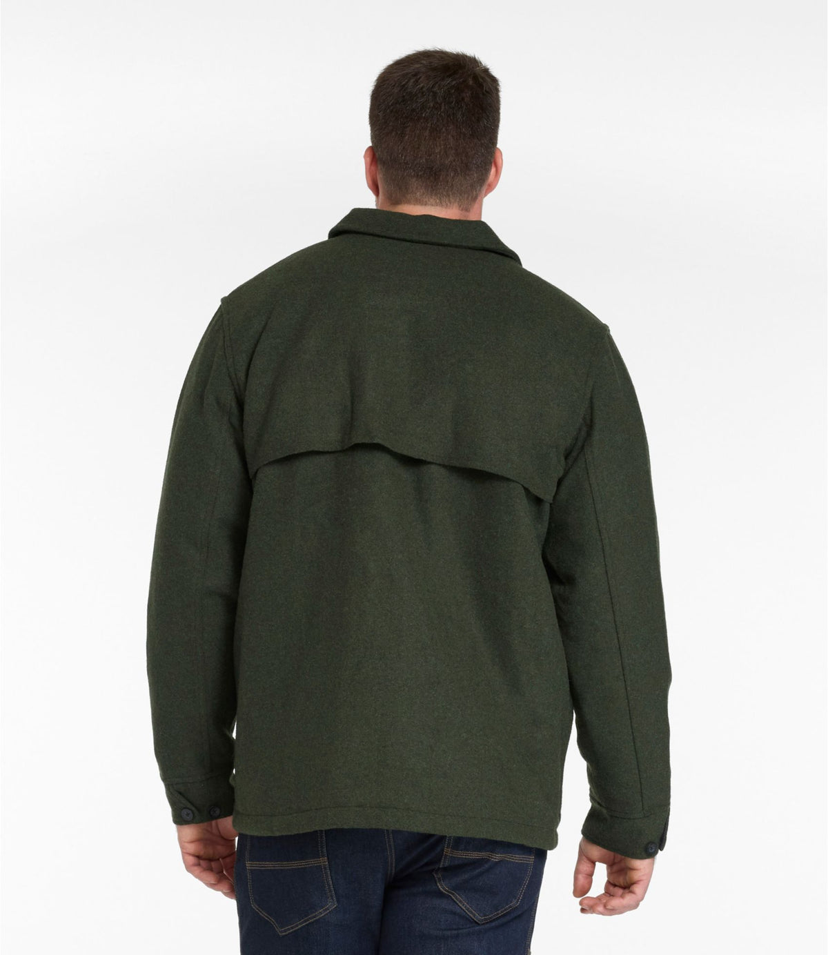 L.L.Bean Men's Maine Guide Zip-Front Jac-Shirt with PrimaLoft Loden