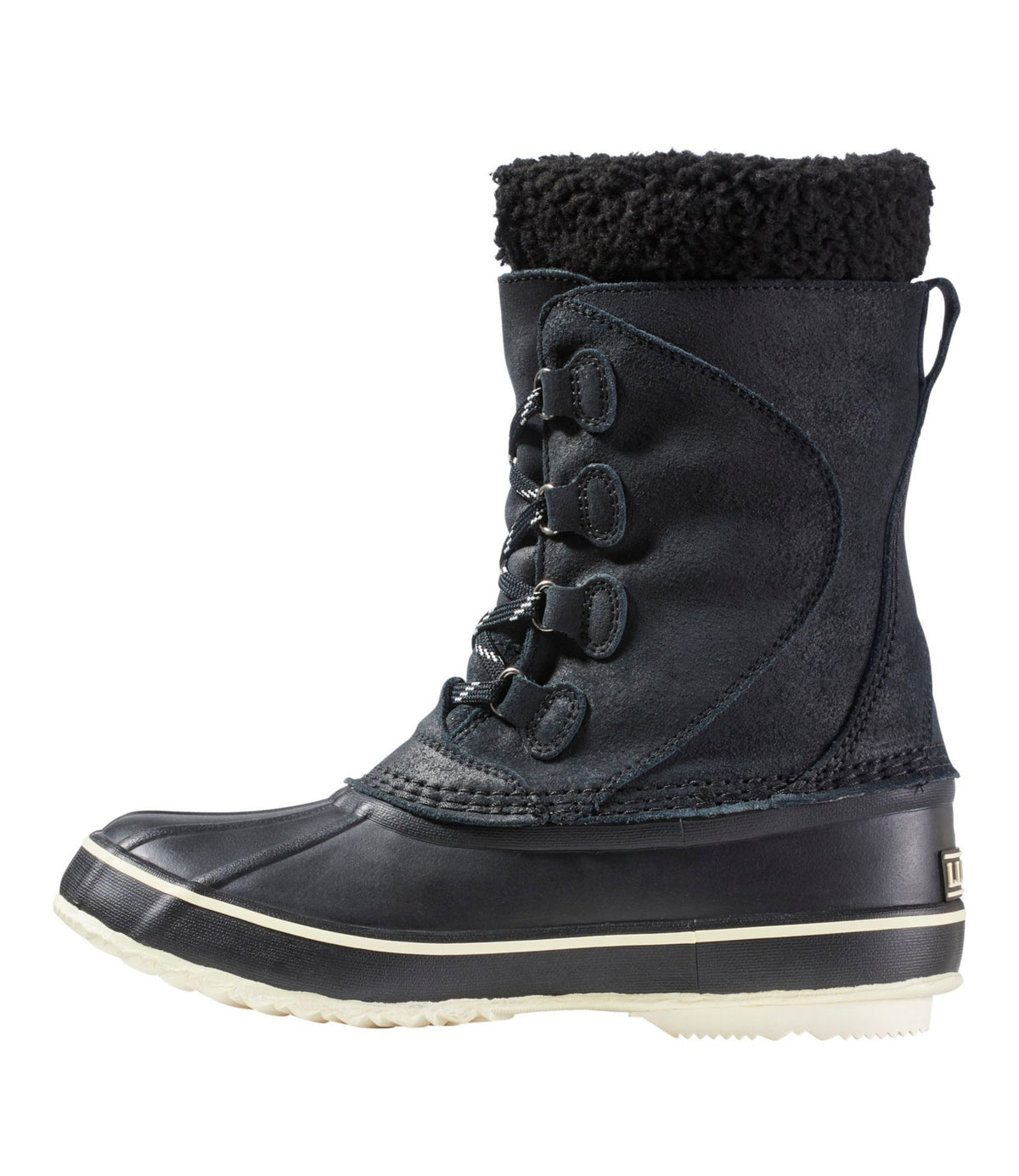 L.L.Bean Women's L.L.Bean Snow Boots, Suede Black/Sailcloth