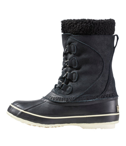 L.L.Bean Women's L.L.Bean Snow Boots, Suede Black/Sailcloth