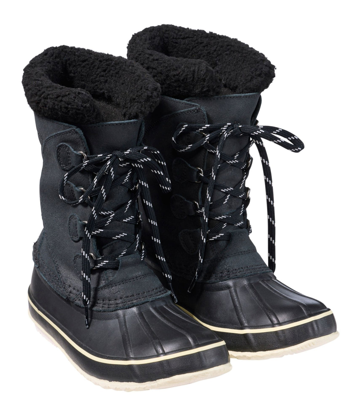 L.L.Bean Women's L.L.Bean Snow Boots, Suede Black/Sailcloth