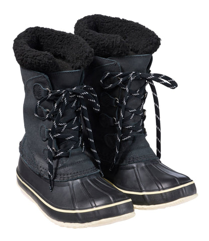 L.L.Bean Women's L.L.Bean Snow Boots, Suede Black/Sailcloth