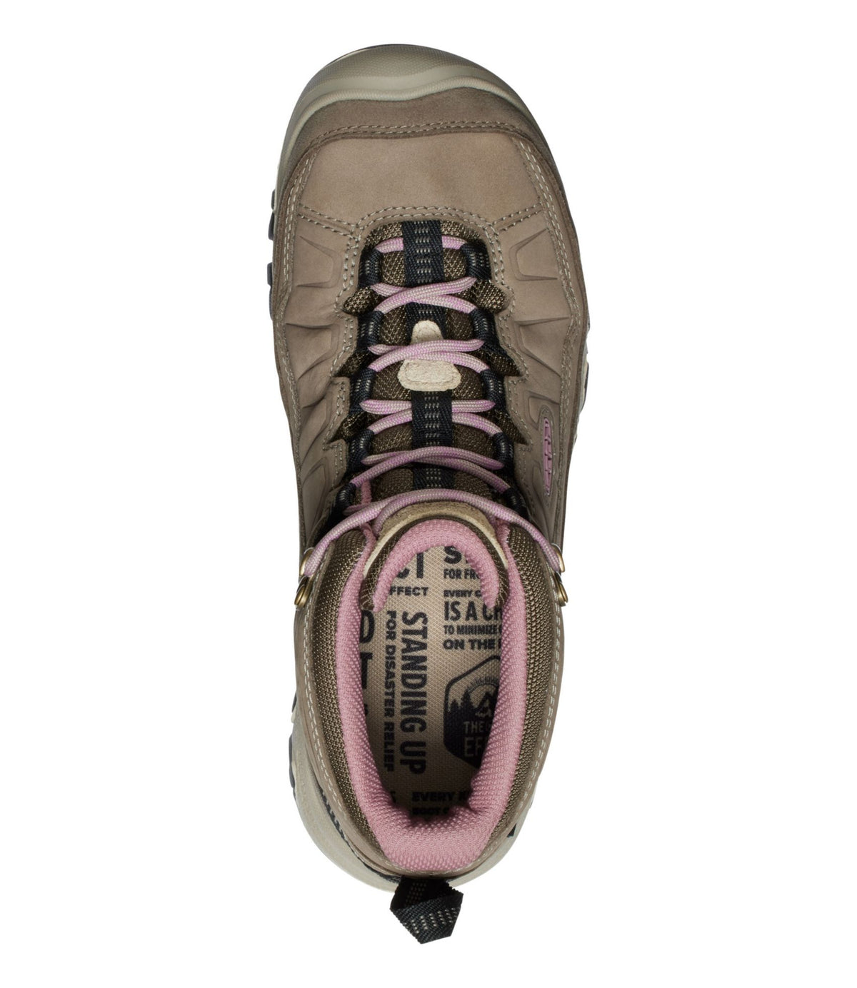 L.L.Bean Women's Keen Targhee IV Mid Waterproof Hiking Boots Brindle/Nostalgia Rose