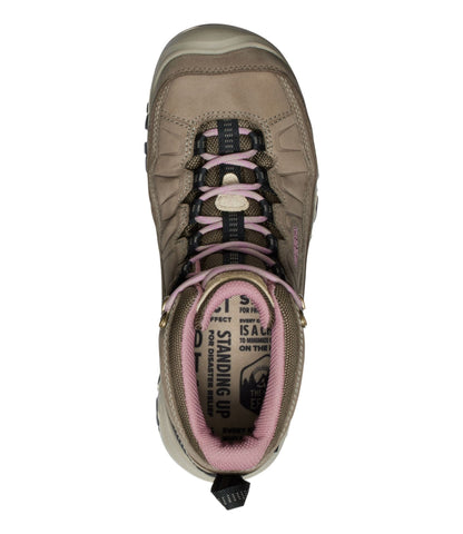 L.L.Bean Women's Keen Targhee IV Mid Waterproof Hiking Boots Brindle/Nostalgia Rose