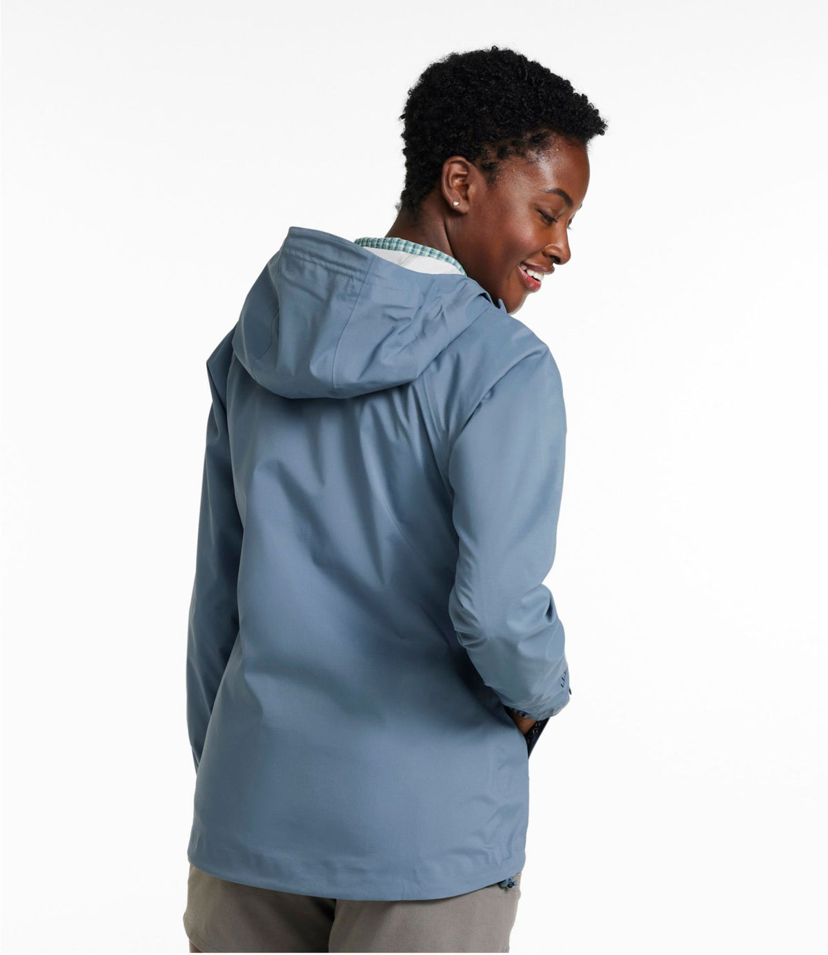 L.L.Bean Women's Angler Rain Jacket Muted Blue