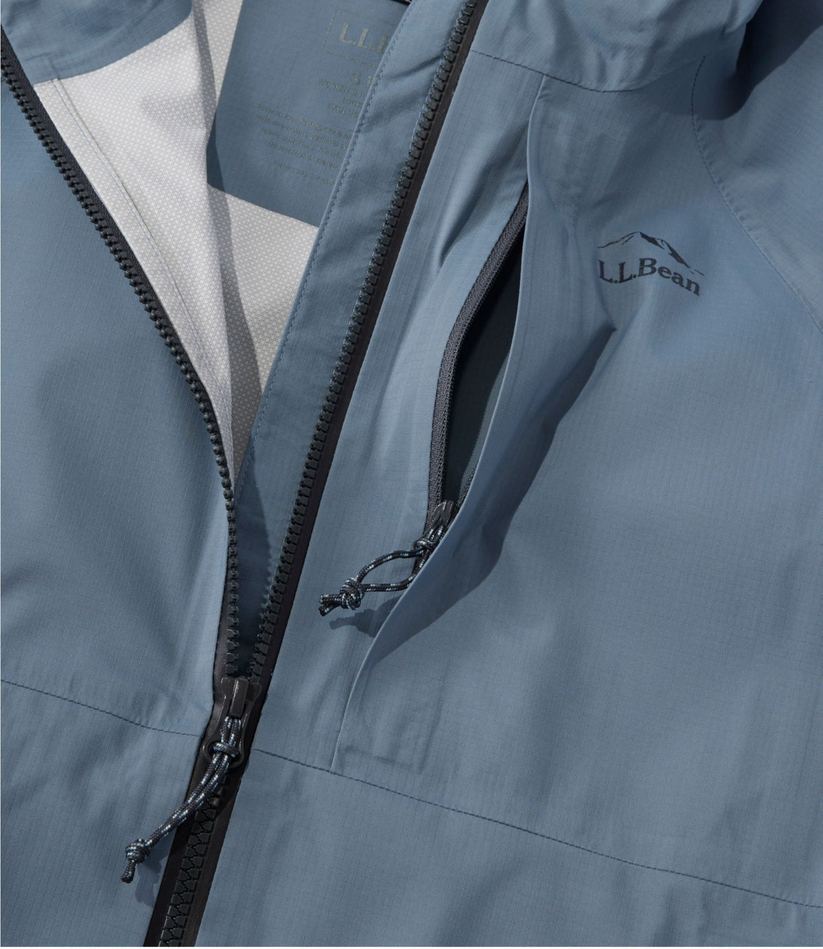 L.L.Bean Women's Angler Rain Jacket Muted Blue