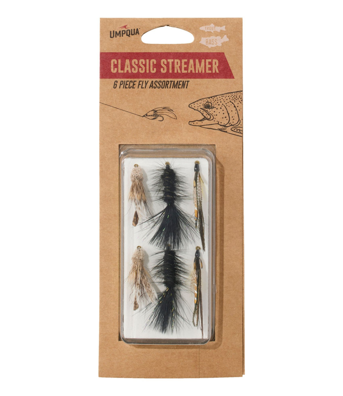 L.L.Bean Umpqua Classic Streamer Fly Assortment, 6 flies