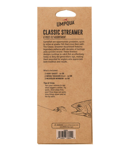L.L.Bean Umpqua Classic Streamer Fly Assortment, 6 flies