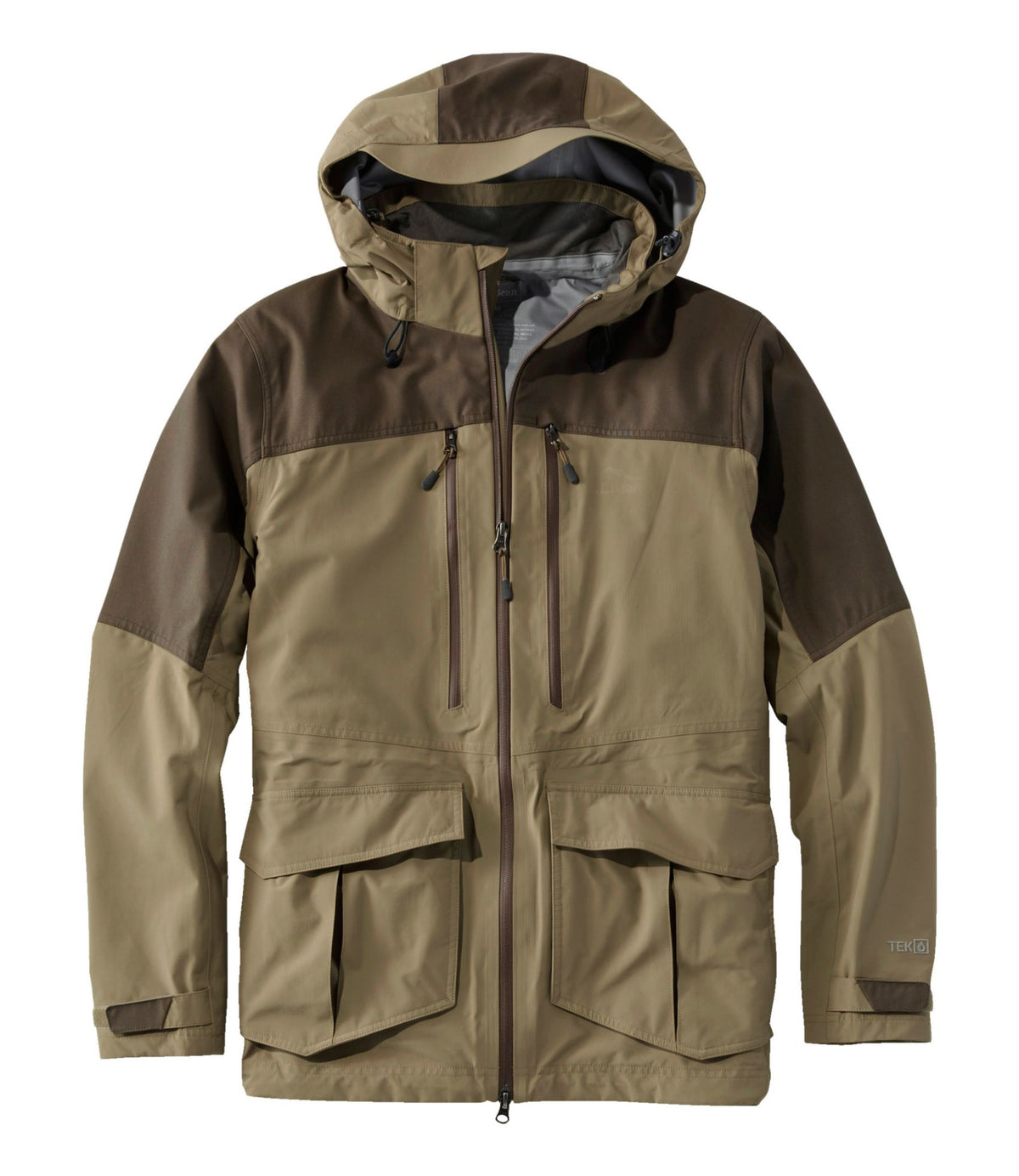 L.L.Bean Men's Tek Upland Waterproof Jacket Ash/Dark Mushroom