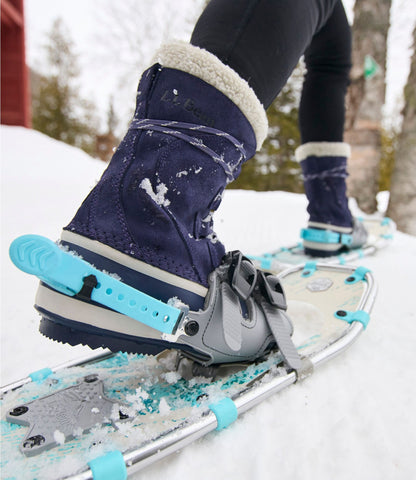L.L.Bean Women's Winter Walker Snowshoe Package Teal Blue Fracture