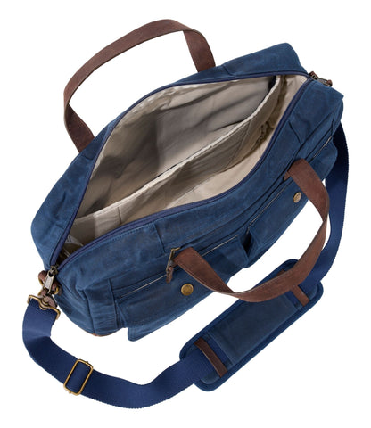 L.L.Bean Waxed Canvas Briefcase Classic Navy