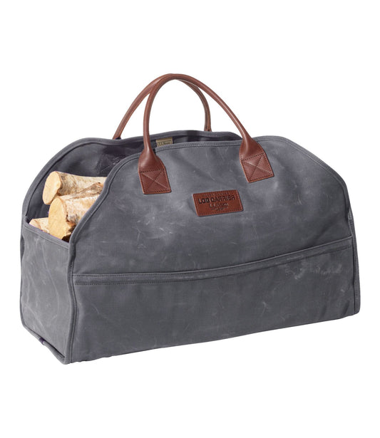 L.L.Bean Waxed-Canvas Log Carrier Charcoal