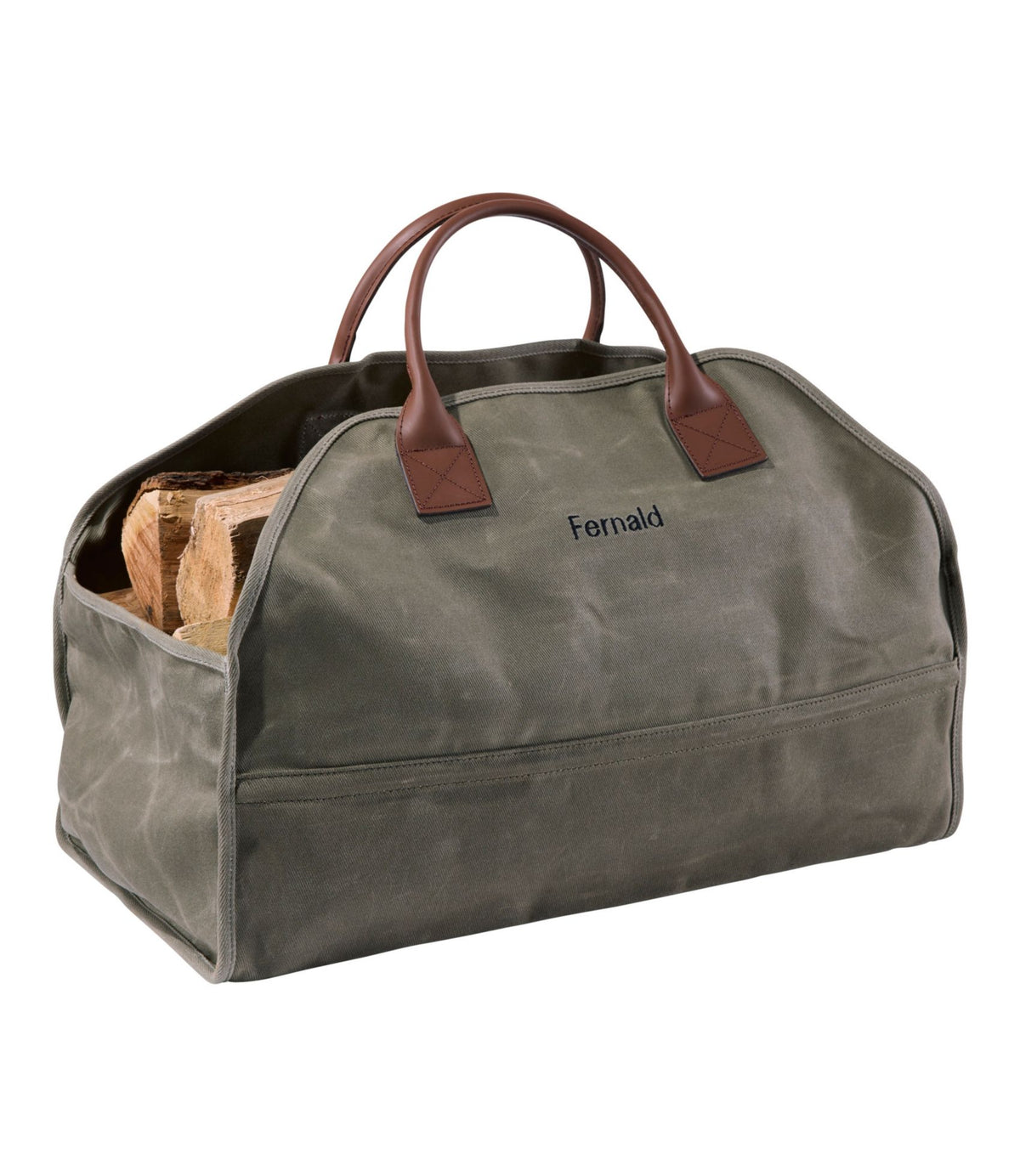 L.L.Bean Waxed-Canvas Log Carrier Charcoal