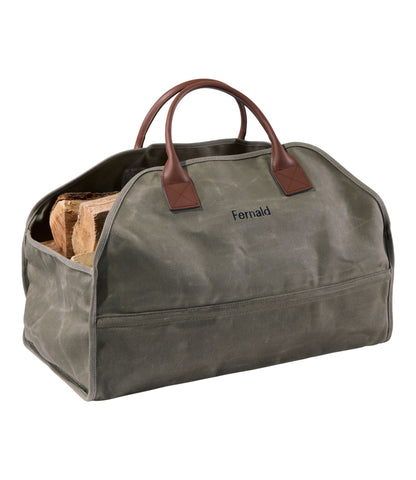 L.L.Bean Waxed-Canvas Log Carrier Charcoal
