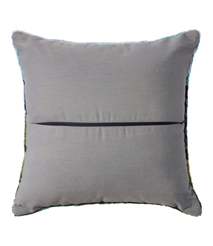 L.L.Bean Indoor/Outdoor Hooked Pillow, Mountain Horizon, 18" x 18" Multi