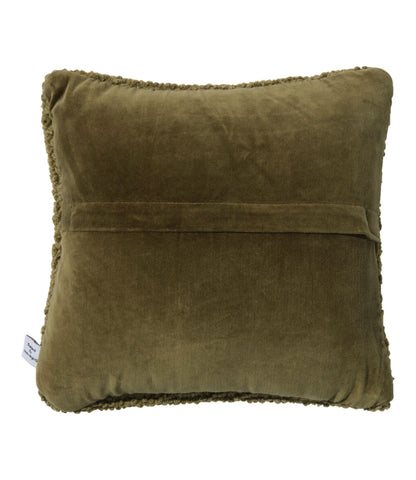 L.L.Bean Wool Hooked Throw Pillow, Frosted Tree, 14" x 14"