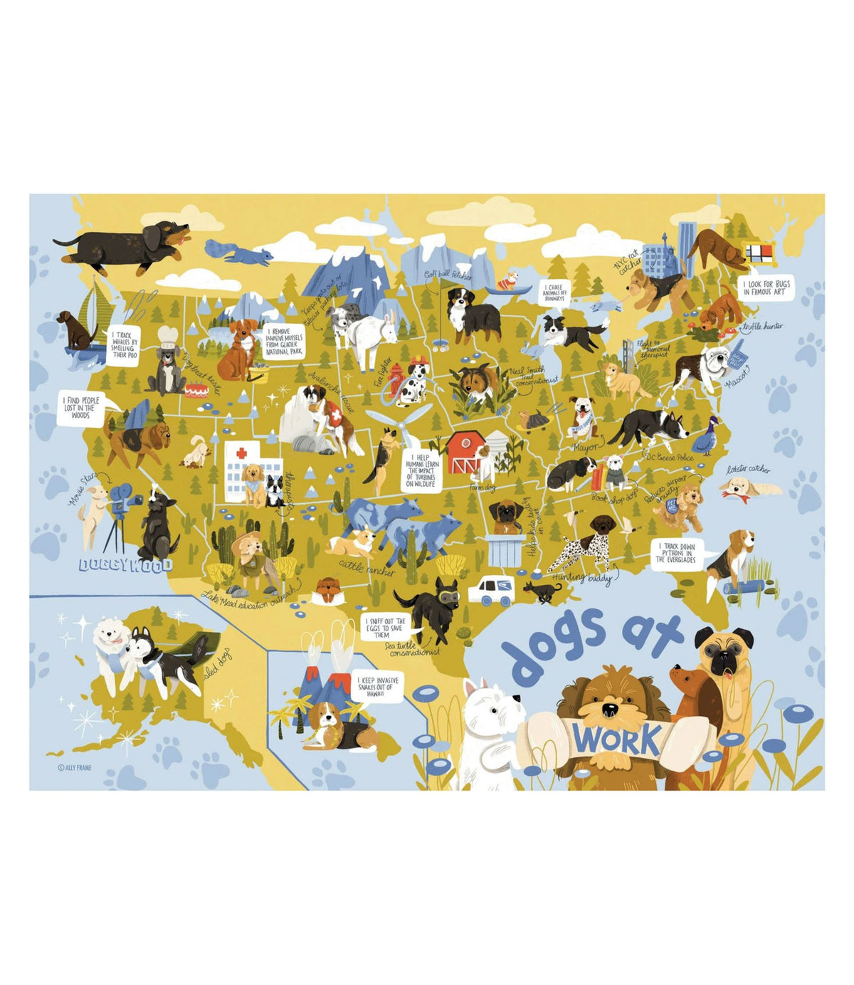 L.L.Bean Dogs at Work Puzzle, 500 Pieces Multi