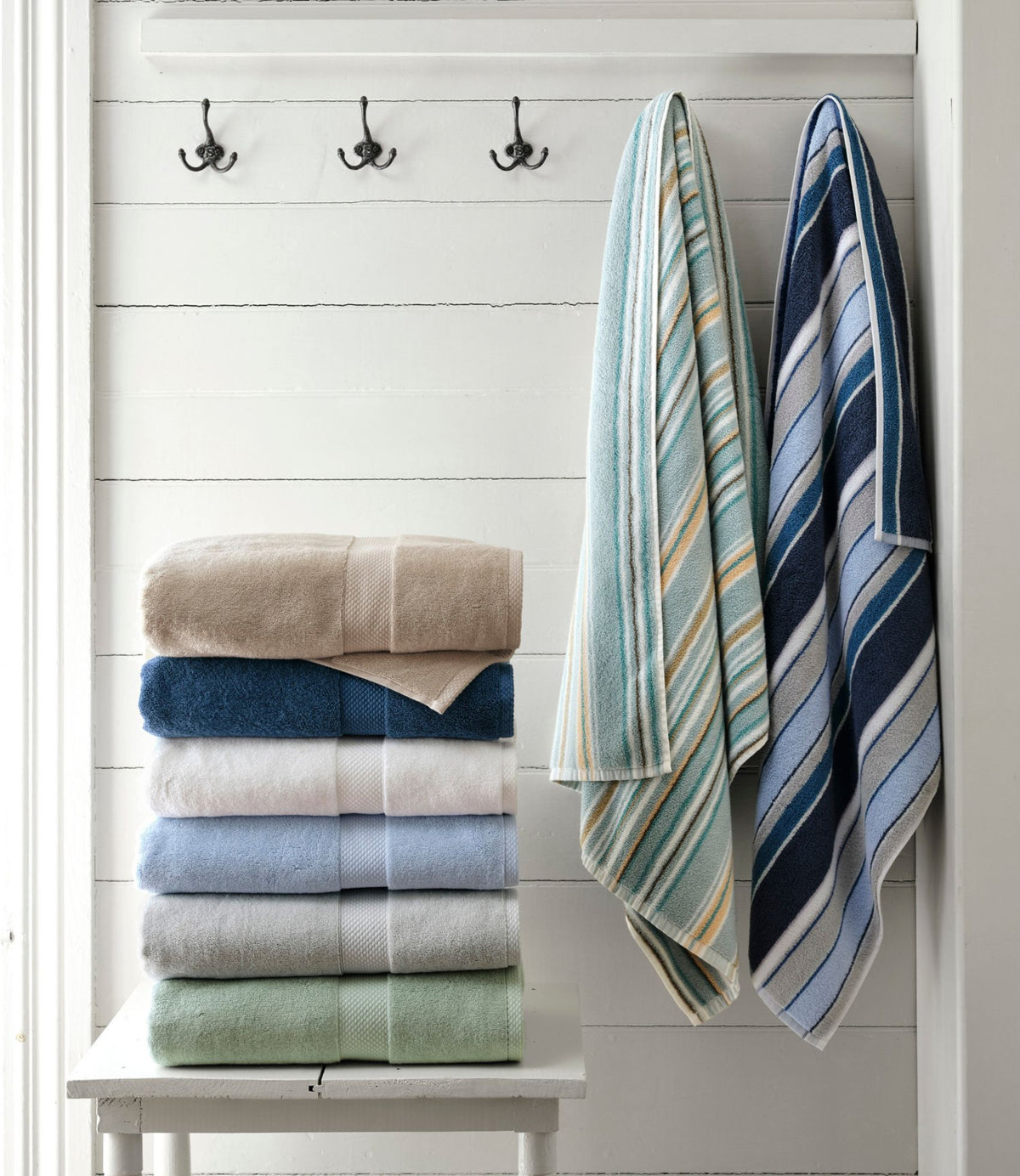L.L.Bean Premium Cotton Towels Bluestone