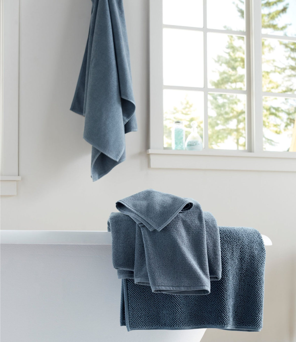 L.L.Bean Organic Textured Cotton Towel Antique Pine