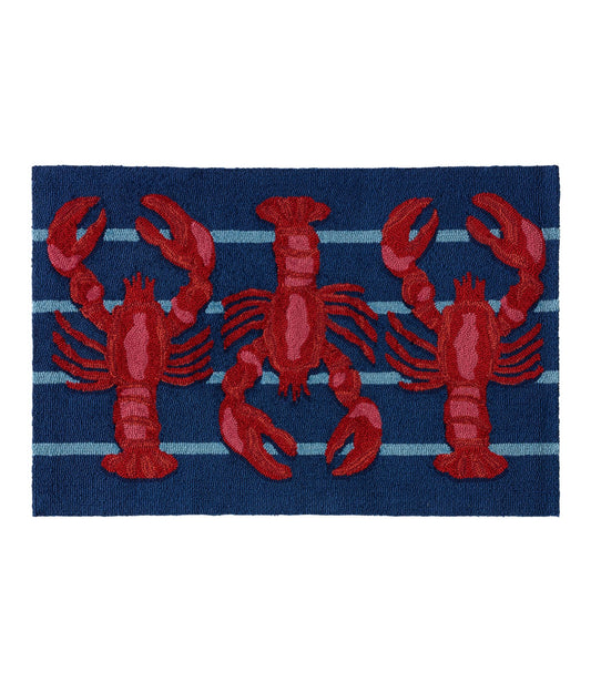 L.L.Bean Indoor/Outdoor Vacationland Rug, Lobsters Multi