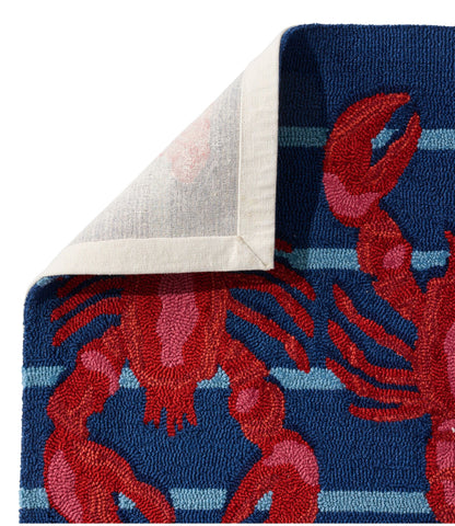 L.L.Bean Indoor/Outdoor Vacationland Rug, Lobsters Multi