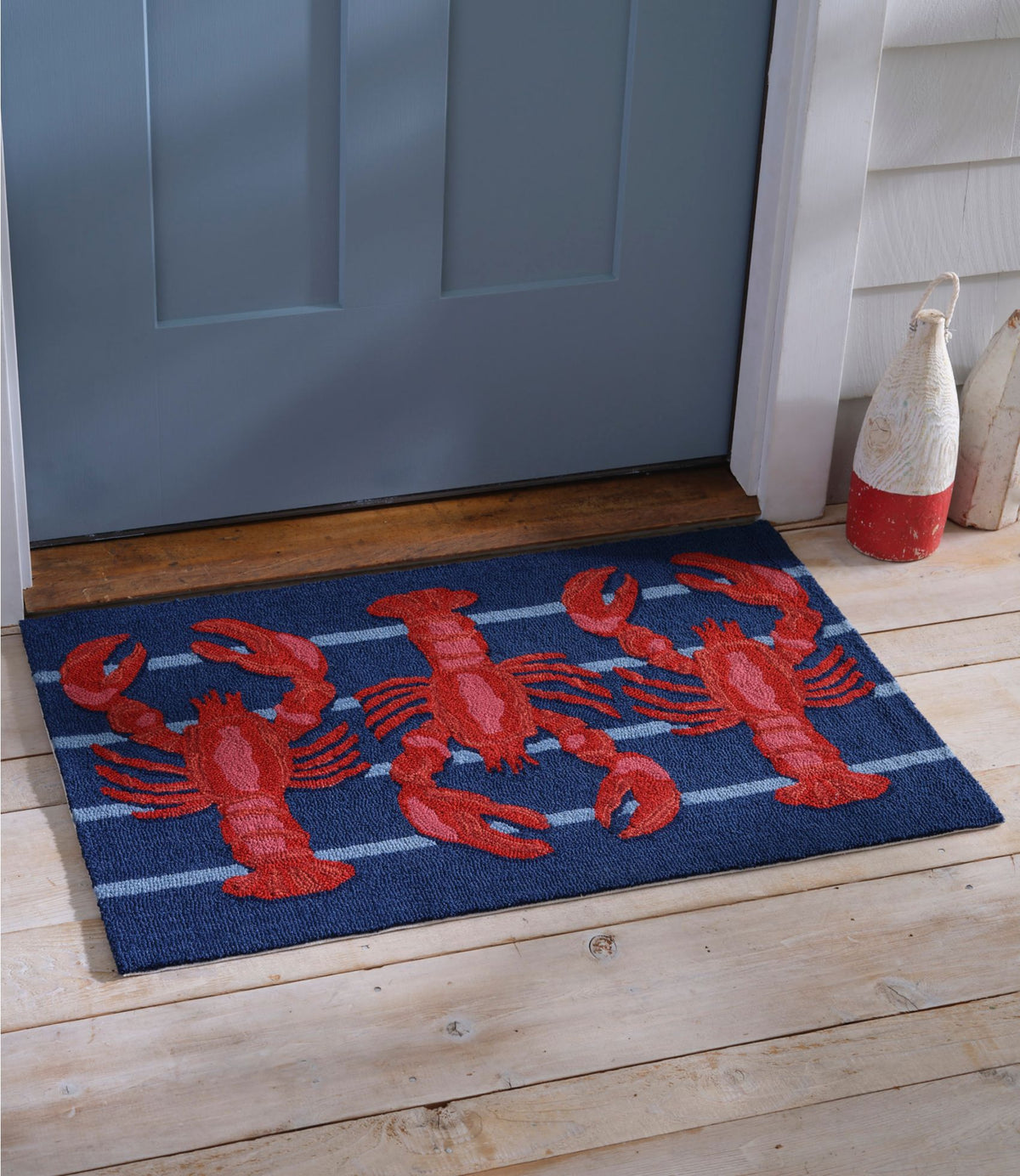 L.L.Bean Indoor/Outdoor Vacationland Rug, Lobsters Multi