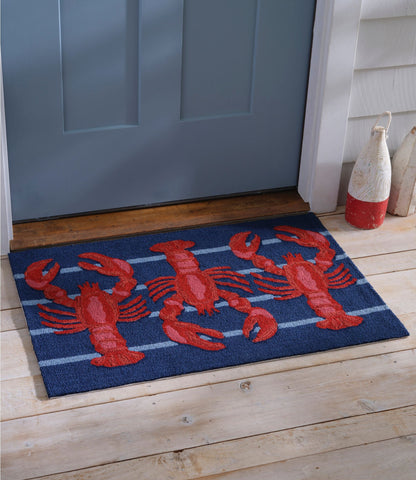 L.L.Bean Indoor/Outdoor Vacationland Rug, Lobsters Multi