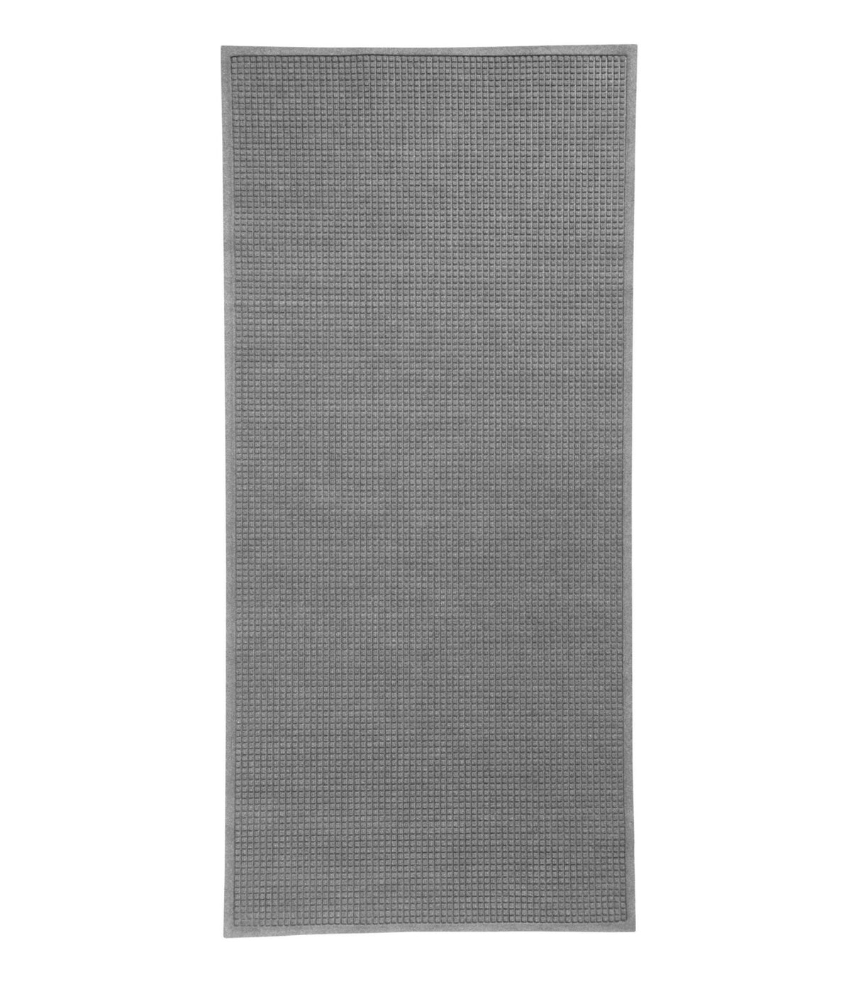 L.L.Bean Everyspace Recycled Waterhog Mat, 4' Wide Medium Gray