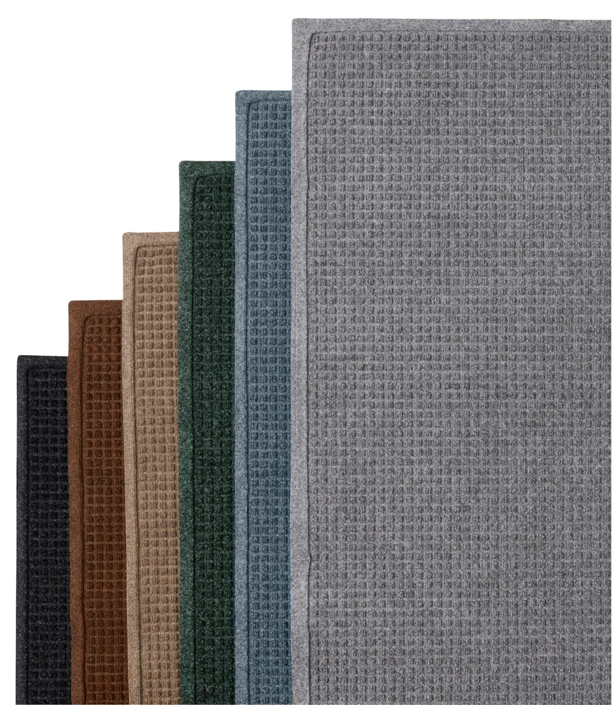 L.L.Bean Everyspace Recycled Waterhog Mat, 4' Wide Medium Gray