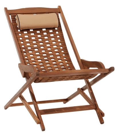 L.L.Bean Eucalyptus Sling Folding Lounger Natural