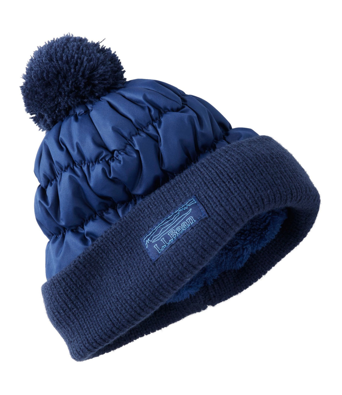 L.L.Bean Kids' Puffer Pom Beanie Night