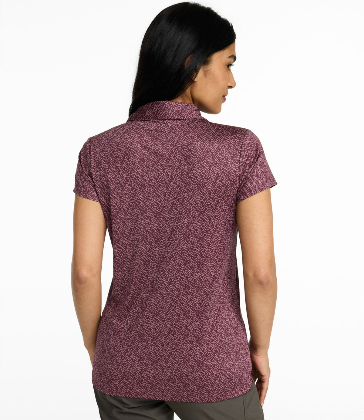 L.L.Bean Women's Access Polo, Short-Sleeve Print