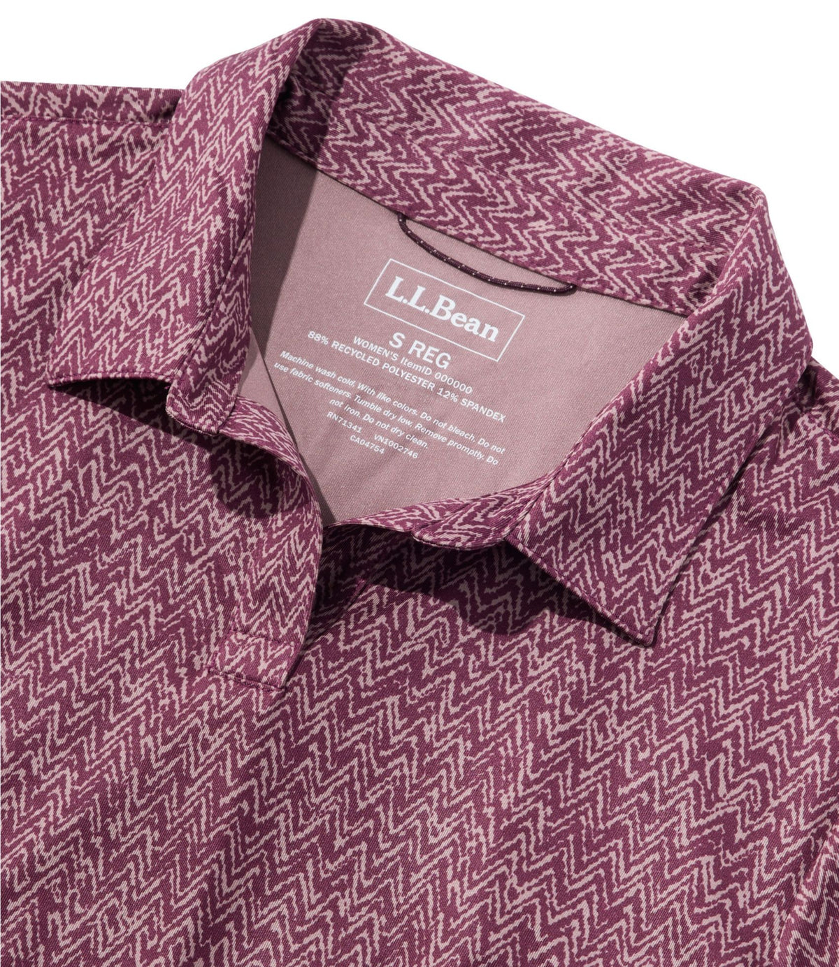 L.L.Bean Women's Access Polo, Short-Sleeve Print