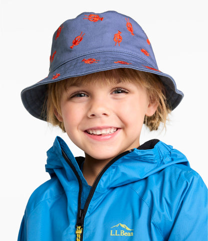 L.L.Bean Kids' Bean's Reversible Cotton Bucket Hat Forest Grove Camp Dog