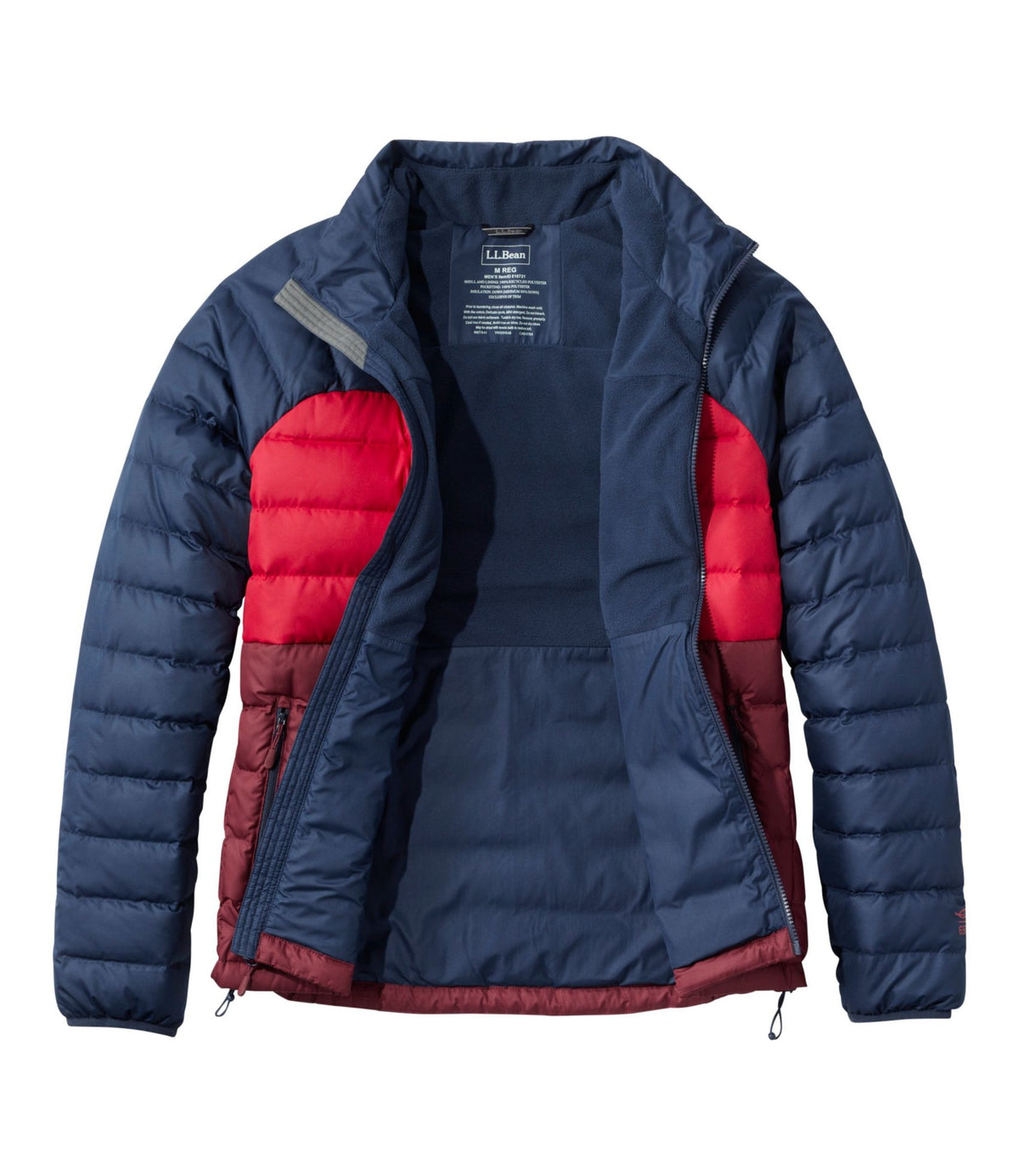 L.L.Bean Men's Bean's Down Jacket, Colorblock