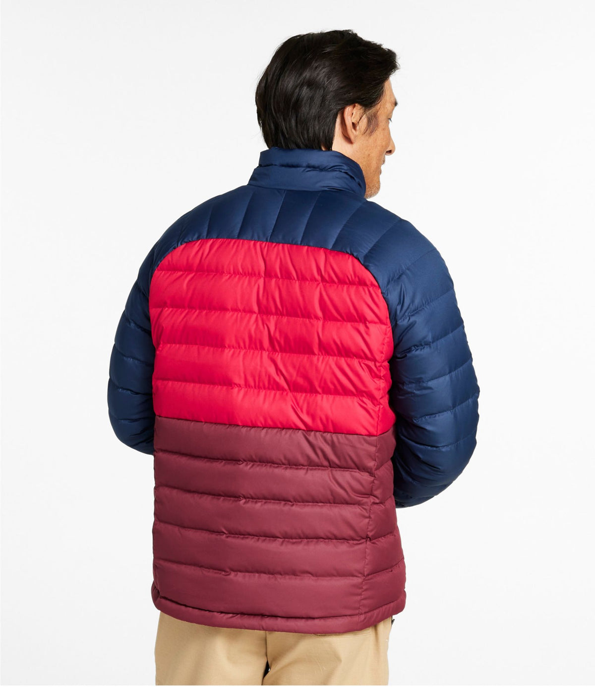 L.L.Bean Men's Bean's Down Jacket, Colorblock