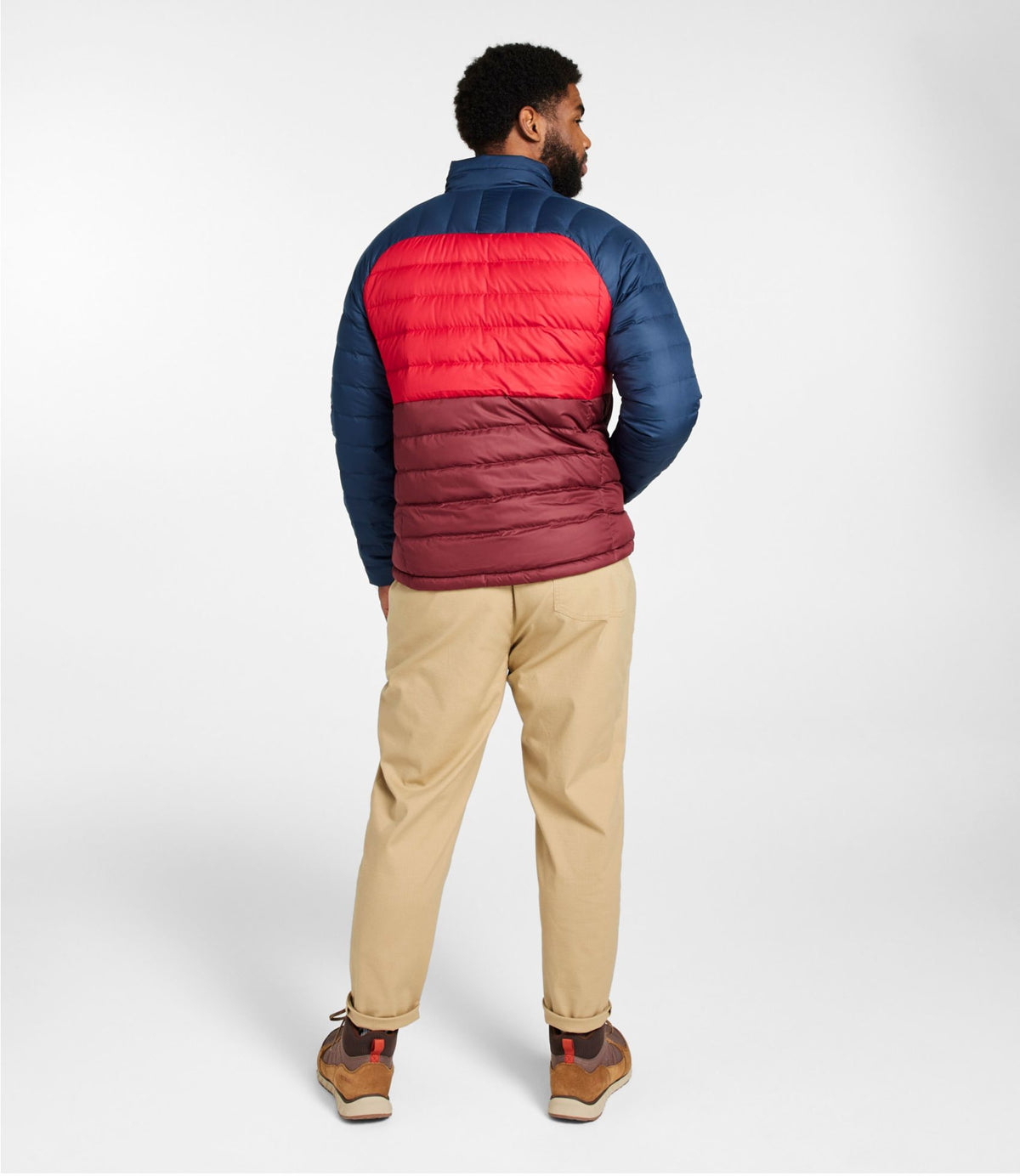 L.L.Bean Men's Bean's Down Jacket, Colorblock