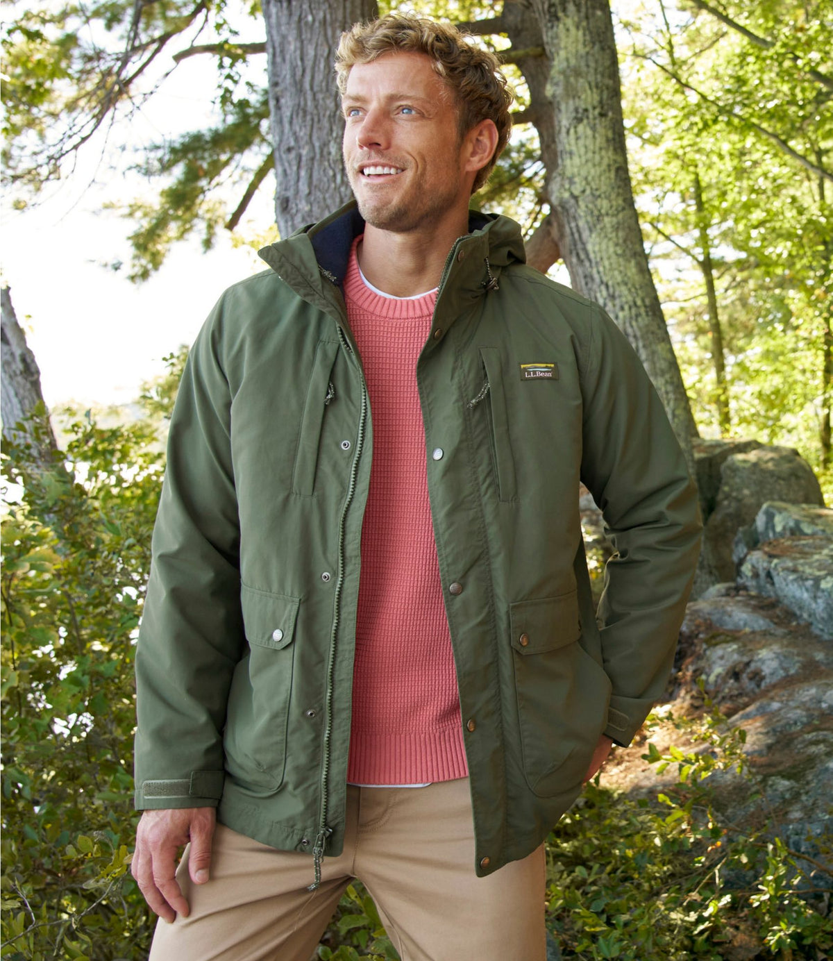 L.L.Bean Men's Mountain Classic 3-in-1 Jacket Dark Bronze/Dark Marine Blue