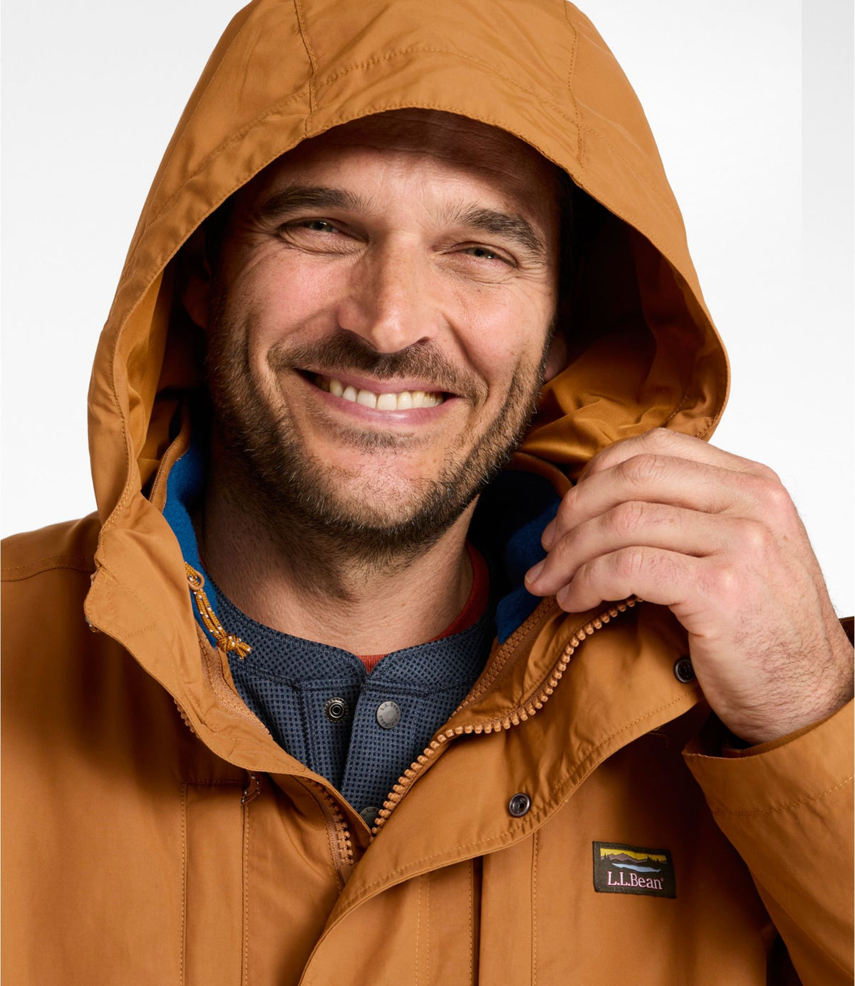 L.L.Bean Men's Mountain Classic 3-in-1 Jacket Dark Bronze/Dark Marine Blue
