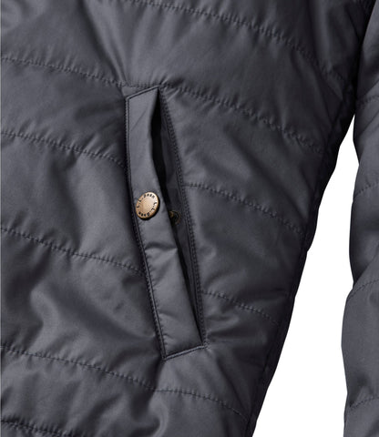 L.L.Bean Men's Mountain Classic Puffer Hooded Jacket, Colorblock Dark Marine Blue/Nautical Navy