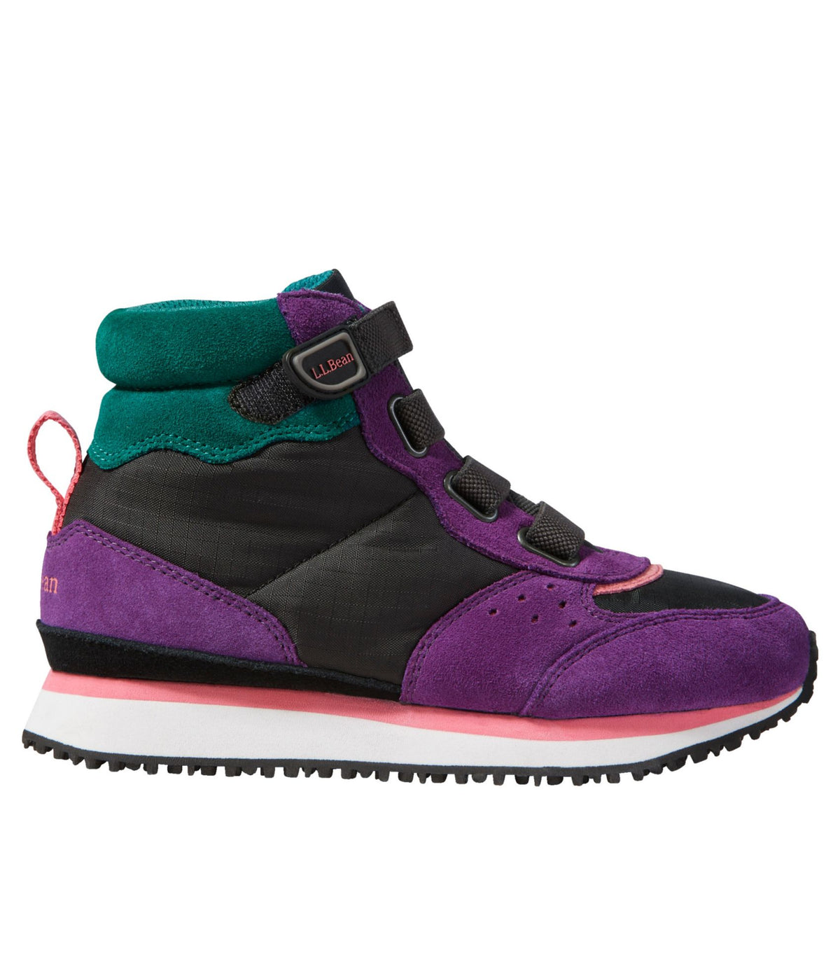 L.L.Bean Kids' Katahdin Retro Hikers Jet Black/Bright Purple