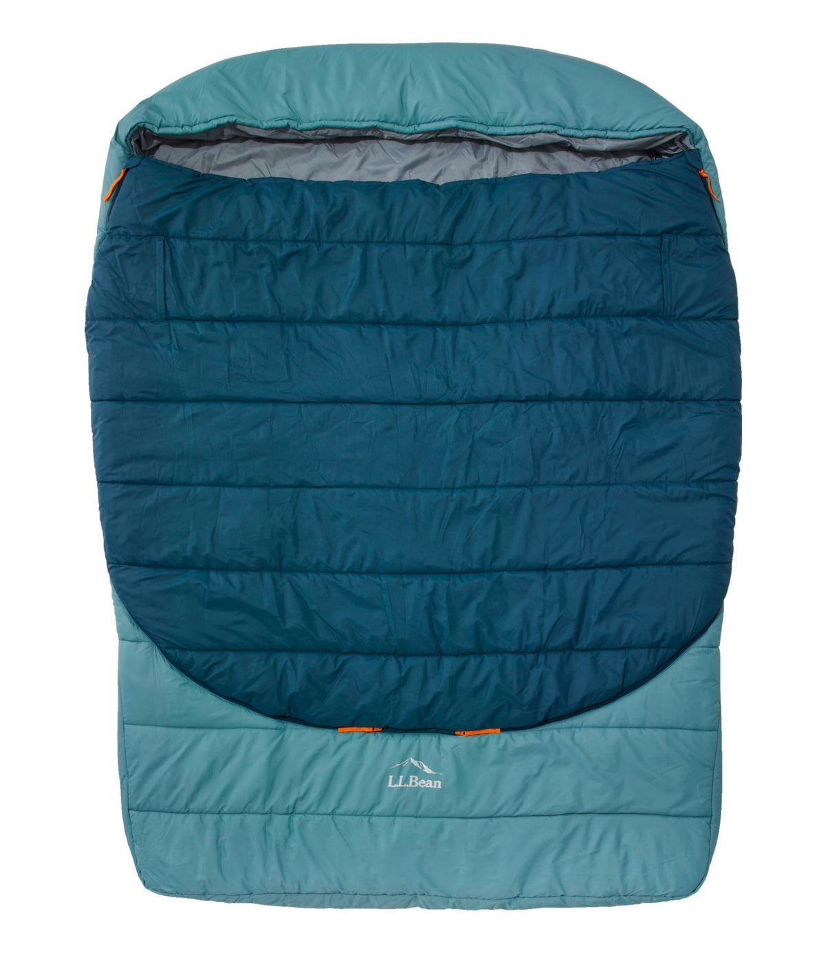 L.L.Bean Adults' L.L.Bean Adventure 30° Sleeping Bag, Double Deep Admiral Blue/Mineral Blue