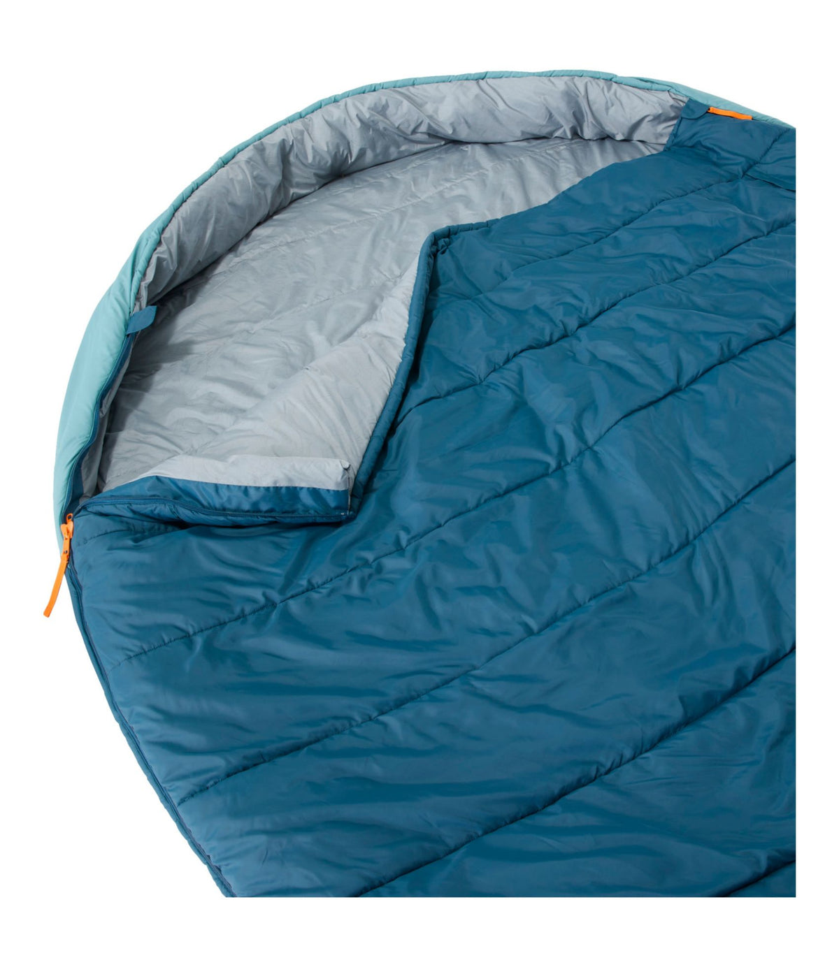 L.L.Bean Adults' L.L.Bean Adventure 30° Sleeping Bag, Double Deep Admiral Blue/Mineral Blue