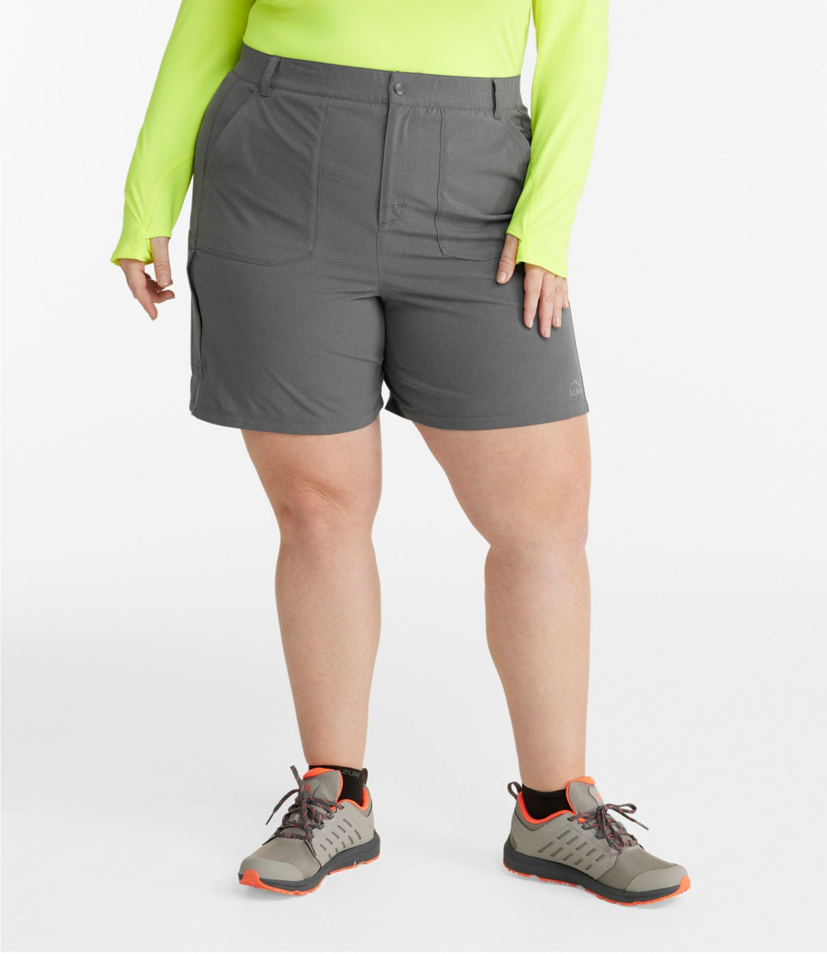 L.L.Bean Women's Comfort Cycling Shorts with Liner Alloy Gray