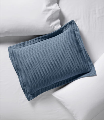 L.L.Bean Organic Honeycomb Matelassé Sham Slate Blue