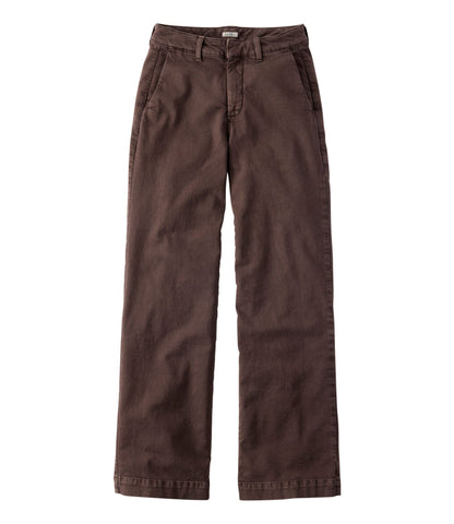 L.L.Bean Women's True Shape Jeans, High-Rise Wide-Leg Trouser Colors Deepest Brown