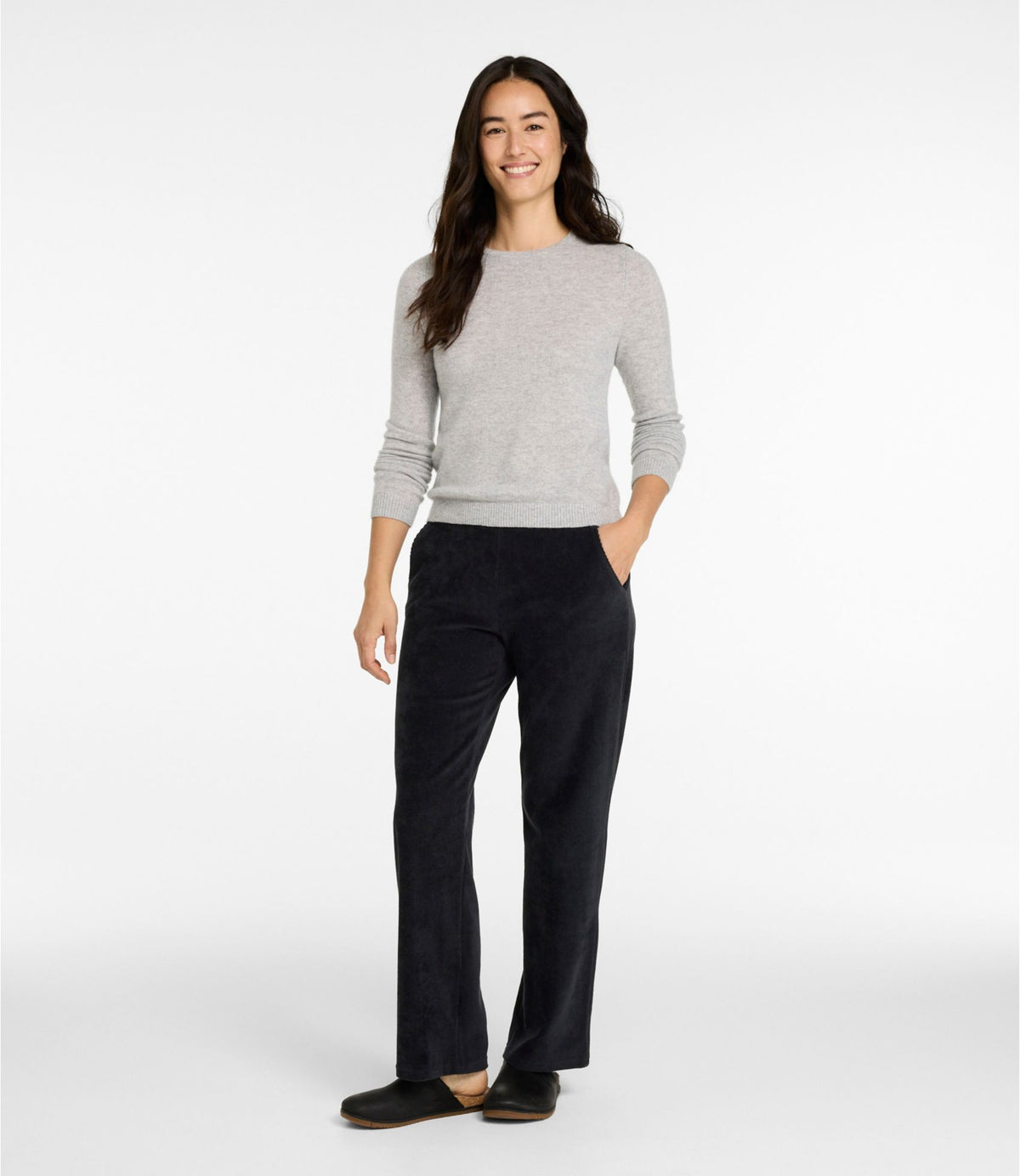 L.L.Bean Women's Perfect Fit Knit Cords, Straight-Leg Navy