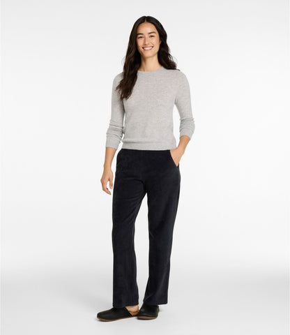 L.L.Bean Women's Perfect Fit Knit Cords, Straight-Leg Navy